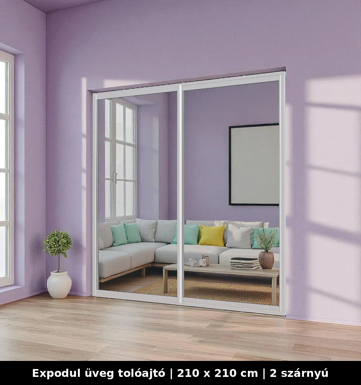 Expodul Üveg Tolóajtó 210x210 cm