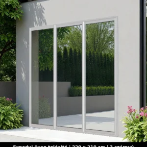 Expodul Üveg Tolóajtó 220x210 3 szárnyú