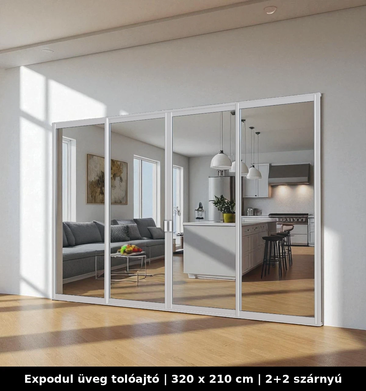 Expodul Üveg Toloajtó 320x210 cm 2+2 szárnyú