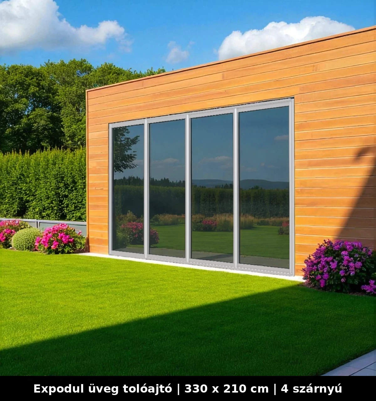 Expodul Üveg Tolóajtó 330x210 cm 4 szárnyú