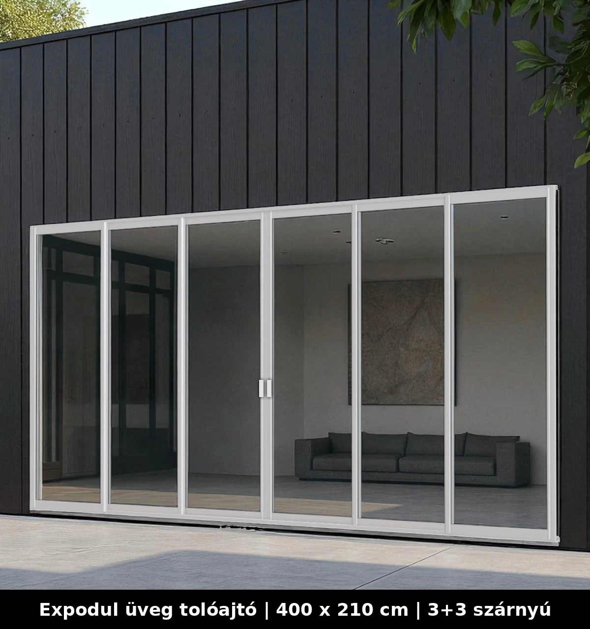 Expodul Üveg Toloajtó 400x210 cm 3+3 szárnyú