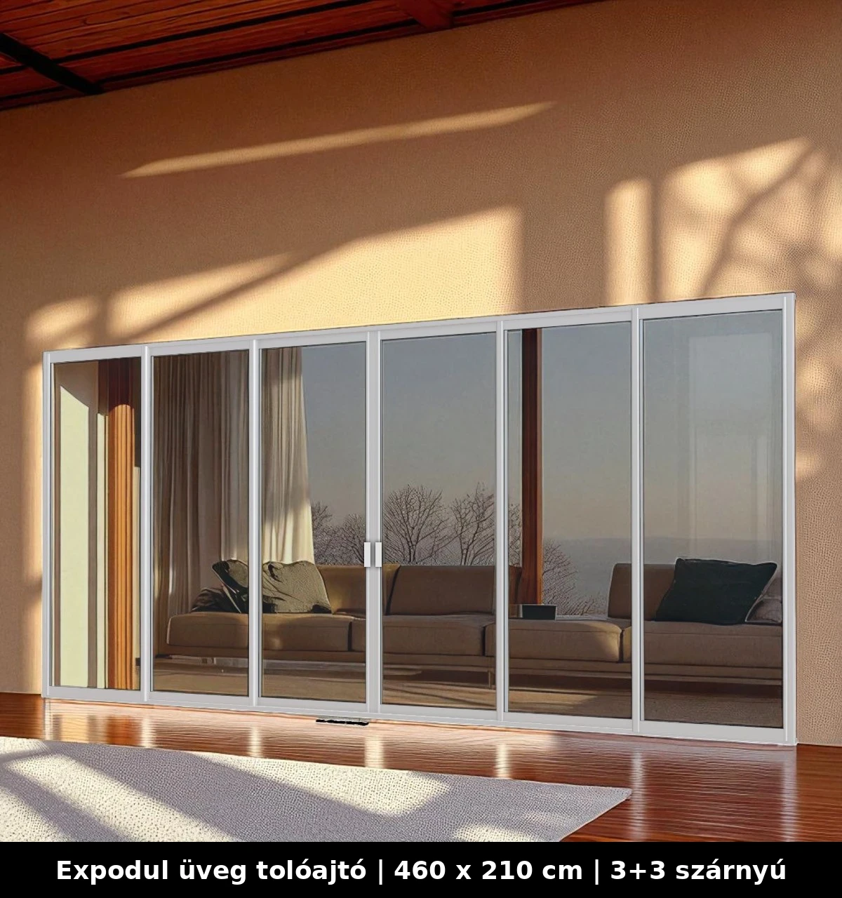 Expodul Üveg Toloajtó 460x210 cm 3+3 szárnyú