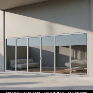 Expodul Üveg Toloajtó 520x210 cm 3+3 szárnyú