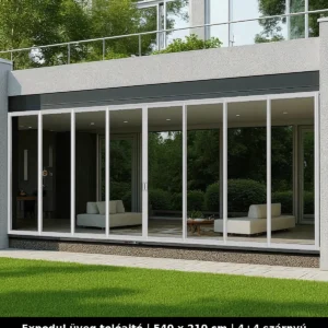 Expodul Üveg Tolóajtó 540x210 cm 4+4 szárnyú