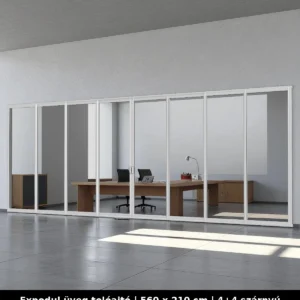 Expodul Üveg Tolóajtó 560x210 cm 4+4 szárnyú