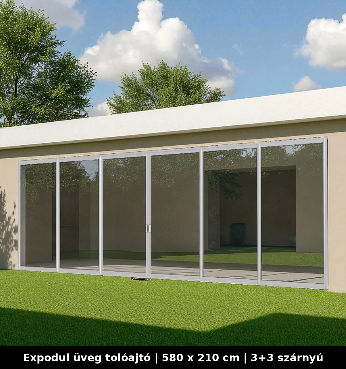 Expodul Üveg Toloajtó 580x210 cm 3+3 szárnyú