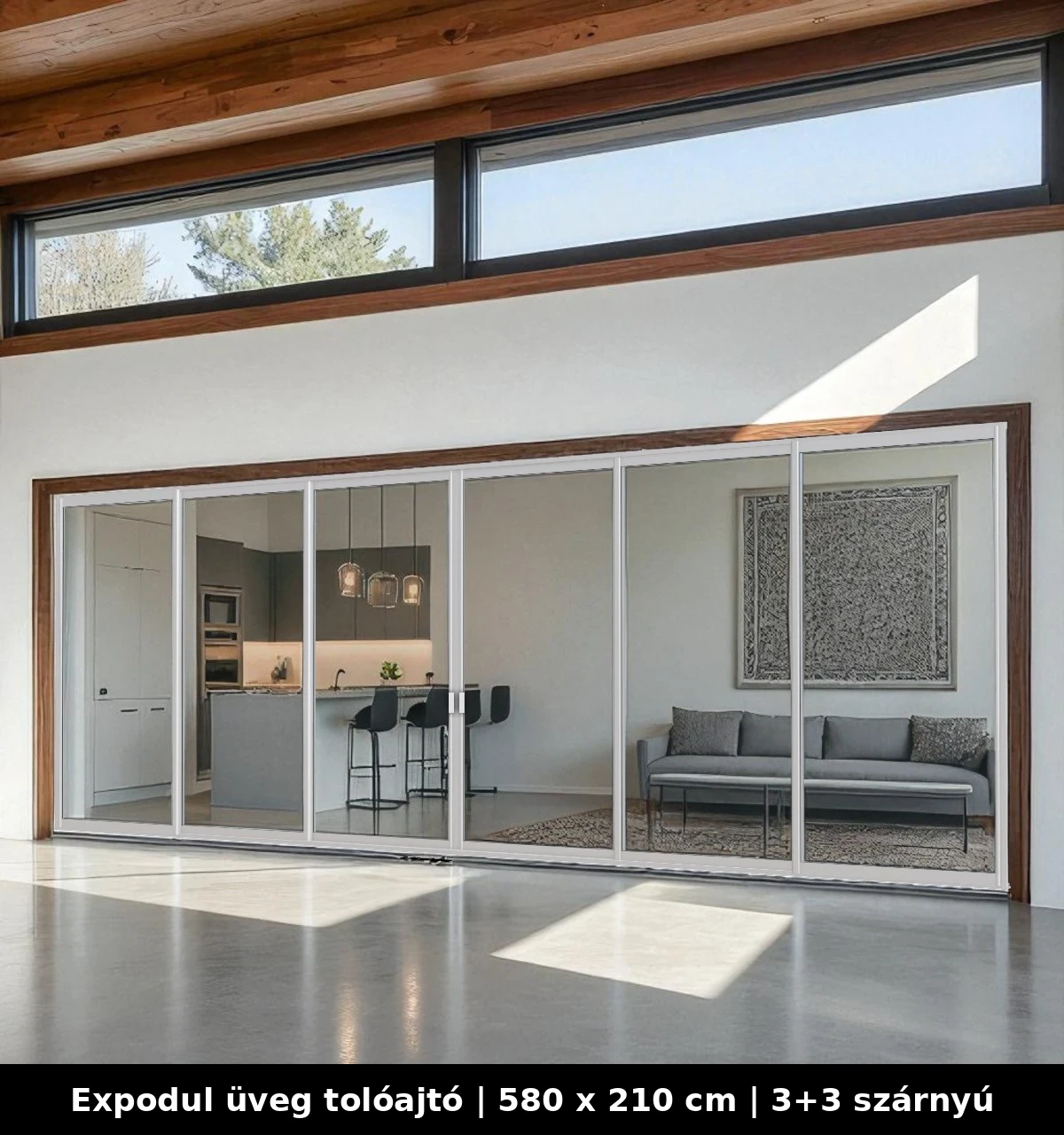 Expodul Üveg Toloajtó 580x210 cm 3+3 szárnyú