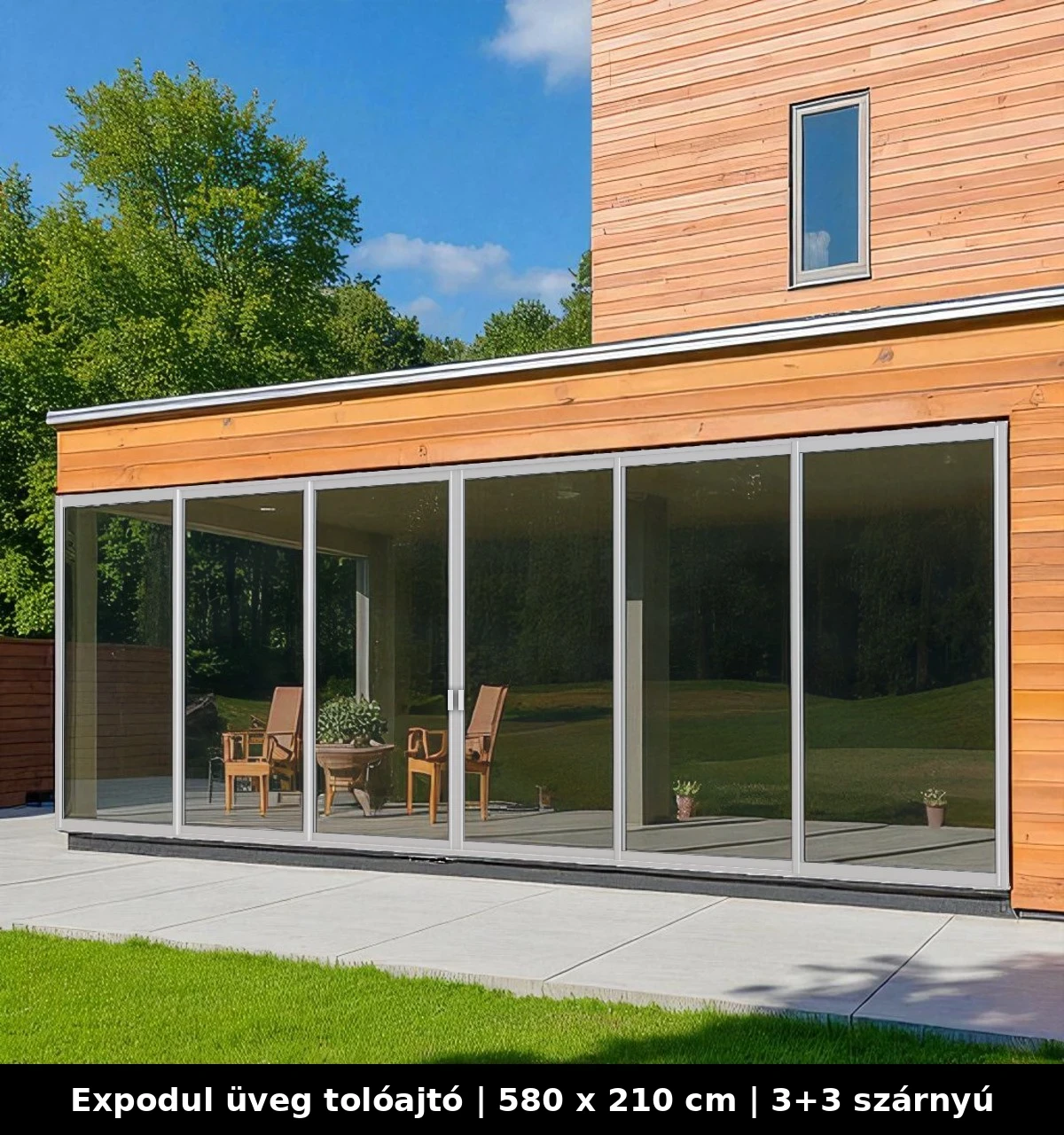 Expodul Üveg Toloajtó 580x210 cm 3+3 szárnyú