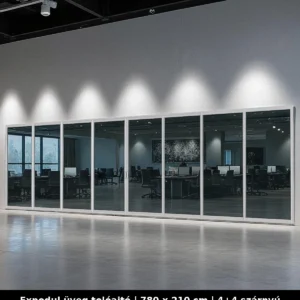 Expodul Üveg Tolóajtó 780x210 cm 4+4 szárnyú